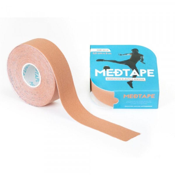 Bandagem Elastica Tipo Kinesio Bege 2,5x5cm 